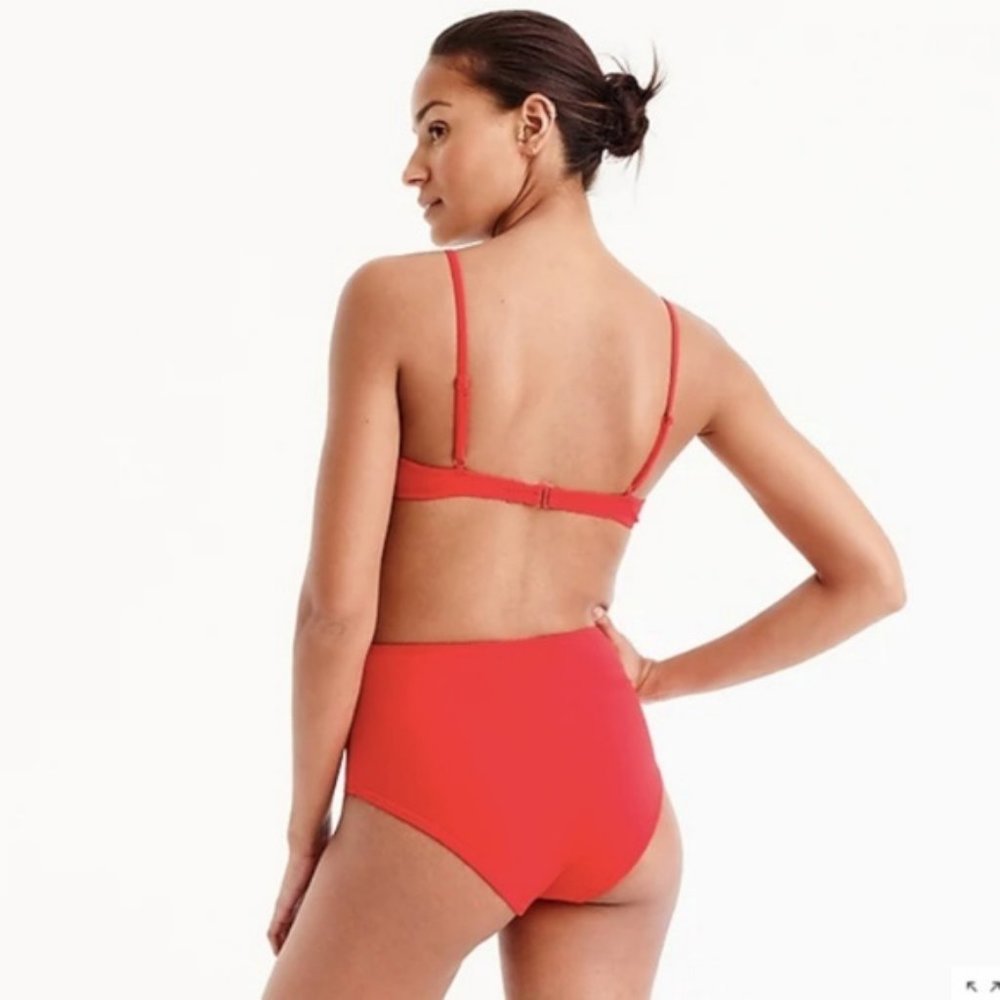 J. Crew High-waisted Bikini Bottom in Pique Nylon - Picture 2 of 4